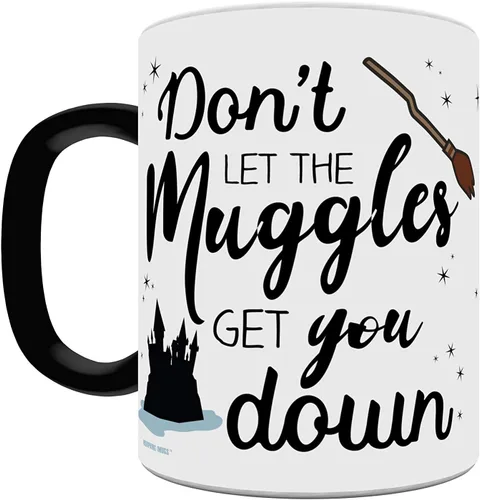 Miniatura 5 de Morphing Mugs Harry Potter - No Dejes Que Los Muggles Te Derroten - Frase - Taza de 11 oz Sensible al Calor – Taza de Café y Té de Cerámica que