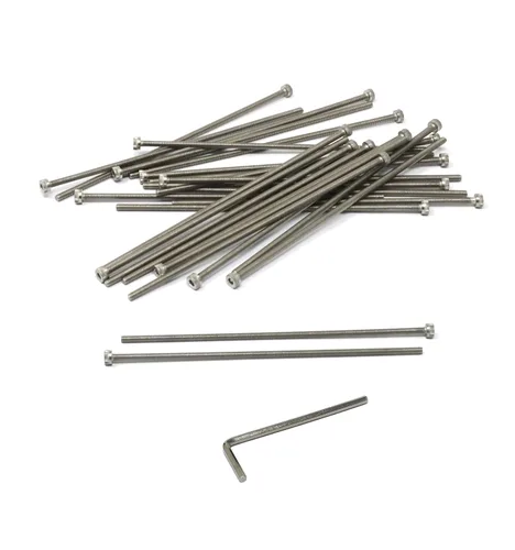 Miniatura 122 de iexcell 25 piezas M4 x 60/65/70/75/3.150 in paso de rosca 0.028 in acero inoxidable 304 cabeza hexagonal Tornillos Tornillos surtido Kit
