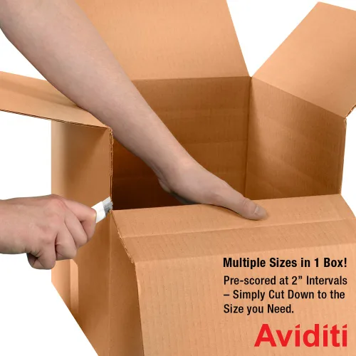 Miniatura 2 de Aviditi MD301716 Caja de cartón corrugado de profundidad múltiple 30 pulgadas de largo x 17 pulgadas de ancho x 16 pulgadas de alto, kraft