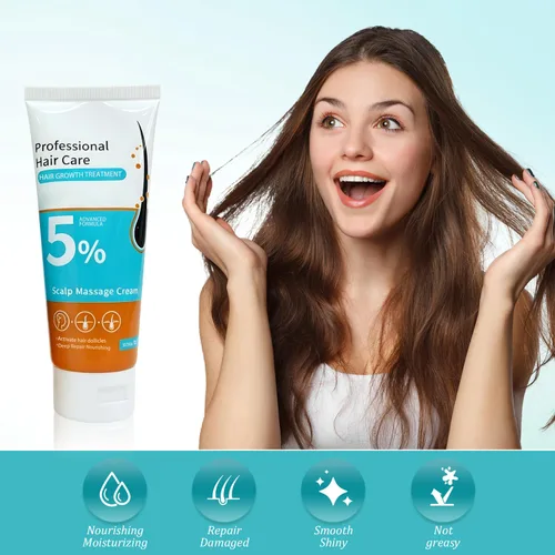Miniatura 7 de 2Pcs 5% Hair Growth Scalp Massage Cream,Anti-Hair Loss with Rosemary Biotin for Men & Women,Fast Regrowth & Strengthens Hair Roots,100g