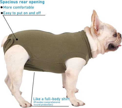 Miniatura 3 de Traje de recuperación de cirugía para perros – Después de la esterilización, heridas abdominales después de la recuperación quirúrgica, antilamida