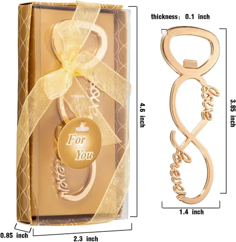 Miniatura 3 de Boao Paquete de 50 abrebotellas Love Forever, recuerdos de fiesta de boda para invitados, despedidas de soltera, regalos de devolución, decoraciones