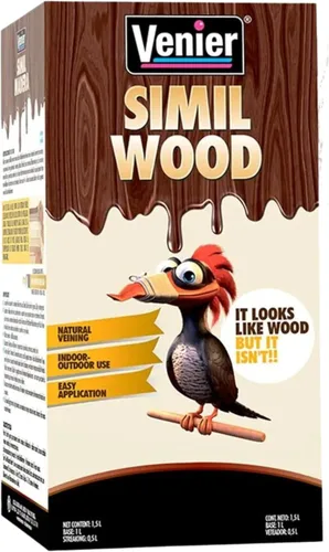Venier Wood Like Paint - Puertas de garaje (roble oscuro) – Pintura con aspecto de madera – Armarios metálicos para muebles – Interior exterior PA –
