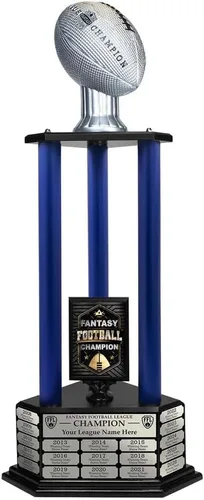 Miniatura 21 de TrophySmack Fantasy Football Trophy, 19-Year Perpetual Winner Award – Customizable Championship Award with Plaque and Winner Engravings