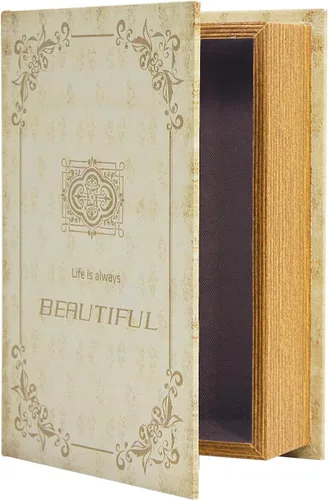 Miniatura 21 de PACOLO Cajas decorativas para libros, cubierta de madera sintética para guardar joyas ocultas, dinero y dinero en efectivo (As de corazones)