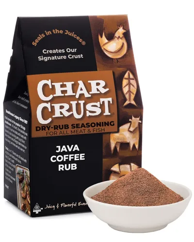 Char Crust Dry-Rub Seasonings Java Coffee Rub | Condimentos todo en uno | Perfecto para carne de res, cerdo y cordero | Costra distintiva que sella