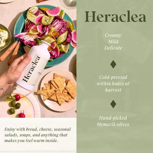 Miniatura 5 de Heraclea - Cosecha Temprana - Aceite de Oliva Extra Virgen - Aceite de Oliva Orgánico - Extra Virgen - Prensado en Frío - Aceite de Oliva EVO Rico