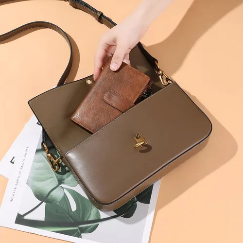 Miniatura 5 de GOIACII - Carteras para mujer con bloqueo RFID para tarjetas de crédito y 2 bolsillos con cremallera, cartera de cuero con 3 ventanas
