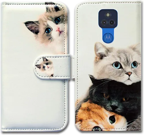 Miniatura 23 de Bcov Funda para Moto G Play 2021 [no compatible con G Play 2020], funda de piel con tapa para teléfono con diseño de flor de ciruelo con ranura