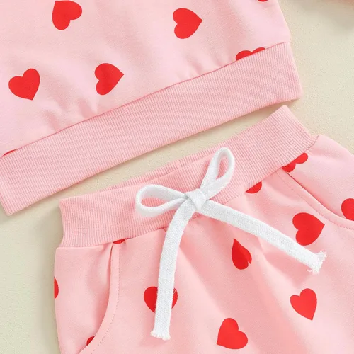 Miniatura 5 de Conjunto de 2 piezas para bebé, niña, niño, manga larga, arcoíris, con pantalones de leopardo, ropa de invierno y primavera