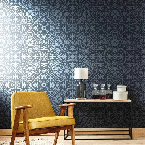 Miniatura 3 de Plantilla de azulejos de Tánger - Plantillas de pintura de pared para un cambio de imagen fácil de la habitación - Plantilla grande para pintar