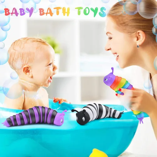 Miniatura 4 de Cevioce Juguete de Babosa para la Ansiedad, Juguetes Sensoriales de Babosa para Niños y Adultos, 3 Piezas Juguetes Sensoriales para Niños Autistas