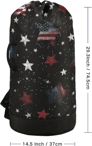Miniatura 2 de Mochila para lavandería, cesta extra grande resistente para ropa sucia, correas ajustadas para campamento, universidad, gimnasio, hotel, hogar, 29.3