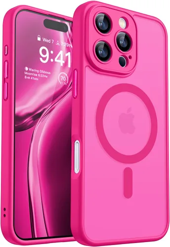 Miniatura 131 de CANSHN Funda magnética compatible con iPhone 17 Pro, mejorada [protección completa de la cámara] [compatible con Magsafe] [mate translúcido] funda