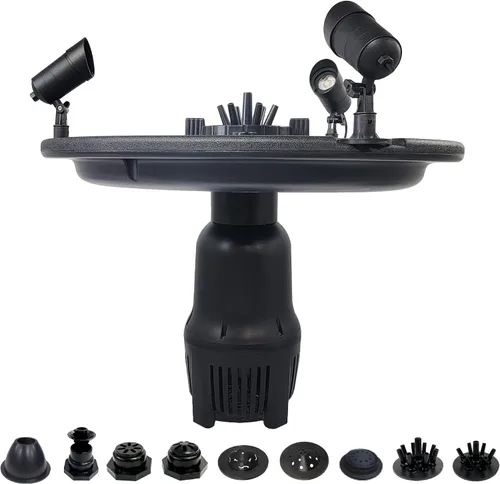 Miniatura 19 de HALF OFF PONDS Fuente flotante - 1 aireador de estanque HP, cable de 100 pies - Bomba de agua de 15,000 GPH - 13 patrones de pulverización - Luces