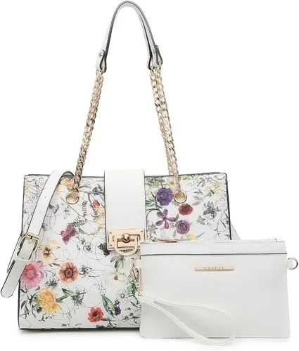 Dasein Bolso de Mano de Cuero Tote Hobo para Mujer Bolso de Hombro Cartera con Asa Superior Bolso Satchel con Clutch a Juego