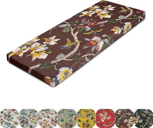 Miniatura 22 de Cojín de banco de tamaño personalizado, 30 colores, cojín de asiento de ventana panorámica, espuma gruesa de tapicería de 1.18 pulgadas, 1.97
