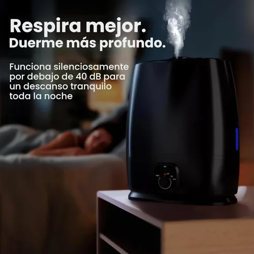 Miniatura 5 de Everlasting Comfort Humidificadores de 6 L para dormitorio, silencioso, tiempo de funcionamiento de 50 horas, sin filtro, humidificador de niebla