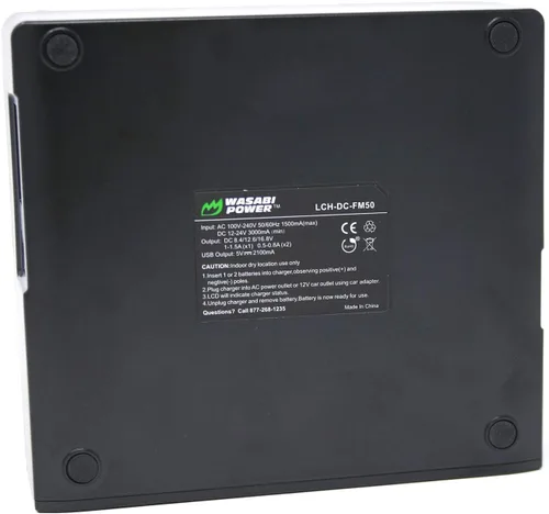 Miniatura 2 de Wasabi Power Cargador de batería LCD dual para Sony NP-F550 NP-F570 NP-F750 NP-F770 NP-F930 NP-F950 NP-F960 NP-FM55H NP-FM500H NP-QM71 NP-QM91