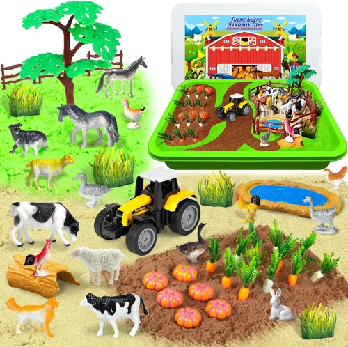 Miniatura 9 de Cubo sensorial, juego de arena para helados con juguete de arena mágica para niños, moldes de juguetes de helado y herramientas de limpieza, caja