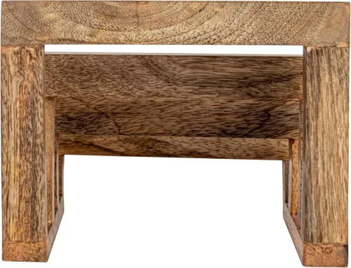 Miniatura 8 de Creative Co-Op - Soporte para tabla de cortar de madera de mango de 6 pulgadas con 3 secciones para cocina, natural