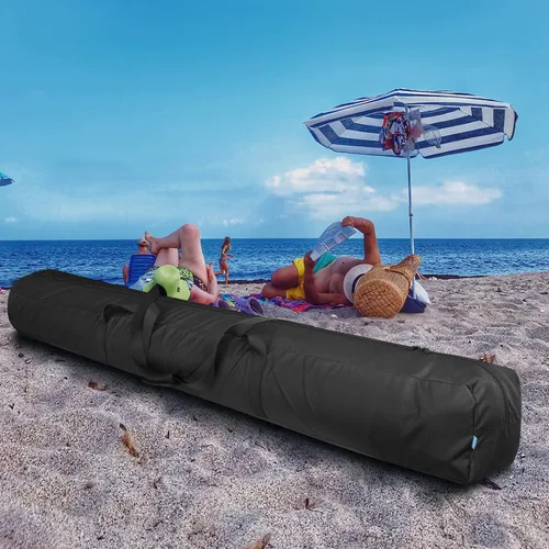 Miniatura 5 de Xxerciz Bolsa de transporte de 57 pulgadas para sombrilla de playa plegable de 9 pies, 600D impermeable para patio, bolsa resistente al aire libre