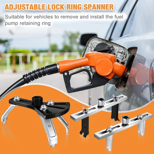 Miniatura 5 de Frienda 3 piezas universal de extracción de bomba de combustible herramientas de extracción de bomba de combustible ajustable módulo de anillo llave
