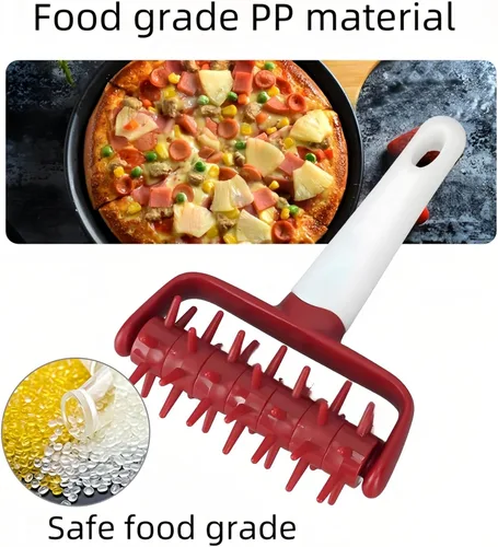 Miniatura 8 de Docker de masa de pizza, Docker de masa, mata burbujas, ahorro de tiempo, rodillo de masa de pizza, amasador de masa, rodillo de pizza para el Rojo