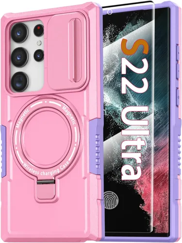 Miniatura 49 de Funda magnética para Samsung Galaxy Note 20 Ultra con soporte de anillo [con protector de pantalla] [Compatible con carga inalámbrica MagSafe] Funda