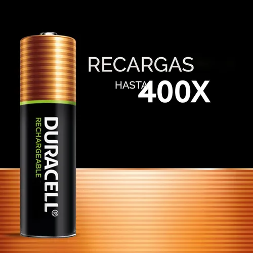 Miniatura 3 de Duracell Pilas AAA recargables de 4 unidades, potencia de larga duración, batería NiMH triple A precargada multiusos para dispositivos domésticos