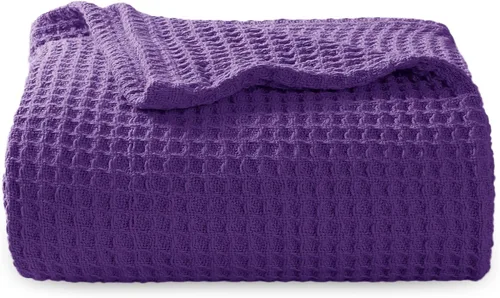 Miniatura 20 de Bedsure Gentlesoft - Manta de 100 % algodón, tamaño Twin XL, para dormitorio universitario, transpirable y suave, manta Twin de tejido waffle
