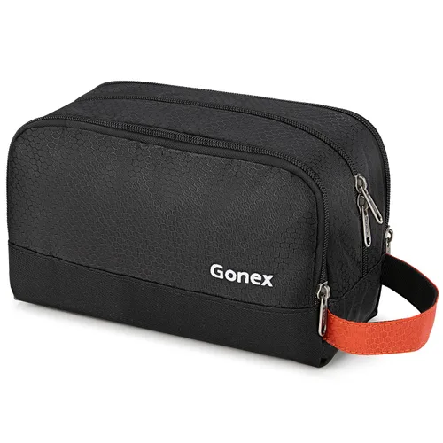 Miniatura 9 de Gonex Neceser de viaje de nailon, bolsa de afeitado, organizador de artículos de tocador, Verde