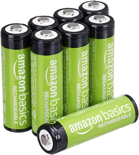 Miniatura 7 de Amazon Basics - Paquete de 4 baterías recargables AA, rendimiento de 2,000 mAh, precargadas, se recargan hasta 1000 veces