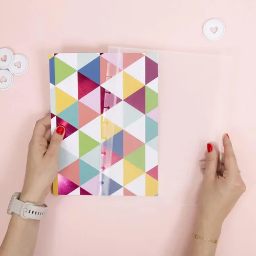 Miniatura 4 de Craftelier - Fundas de plástico transparente para la parte delantera y trasera troqueladas para crear carpetas de disco personalizadas de 9 anillas