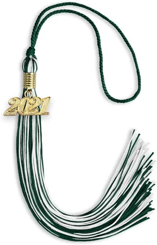 Miniatura 232 de Endea Graduation - Borla de doble color mixto con fecha dorada (negro/dorado antiguo, 2021)
