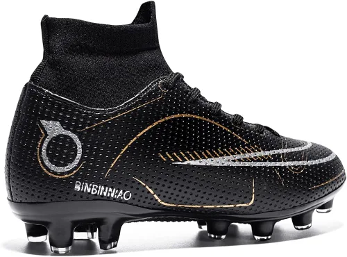 Miniatura 4 de Tacos de fútbol para niños y niñas, zapatos de entrenamiento de fútbol para exteriores e interiores, zapatos de césped atlético