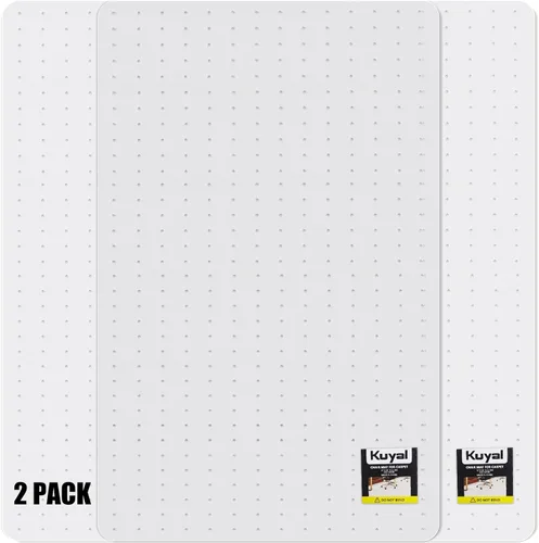 Miniatura 12 de Alfombrilla para Silla de Oficina Kuyal para Alfombra, 32x55 Transparente y Resistente para Silla de Computadora, Protector Bajo Escritorio