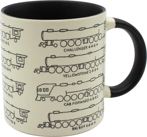 Miniatura 6 de The Unemployed Philosophers Guild Taza de café de locomotora de vapor, perfecta para los amantes de los trenes, viene en una divertida caja