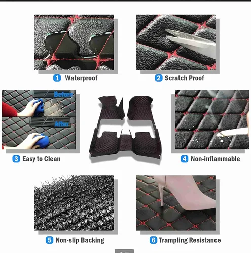 Miniatura 2 de MAEVEN Alfombrillas de cuero personalizadas para automóvil, compatibles con sedanes, autos deportivos, SUV, camiones, protección de cobertura