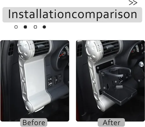 Miniatura 7 de Portavasos para automóvil compatible con Toyota FJ Cruiser 2007-2021, soporte para tazas de salida de aire lateral del automóvil, consola central