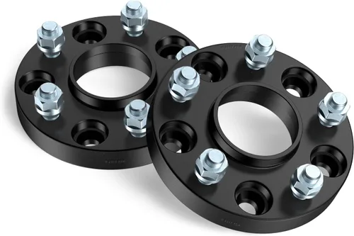 Miniatura 4 de 2 separadores de rueda – Patrón de pernos de 5 X 114.3 mm - 64.1 mm de diámetro., 25mm (1"), Negro