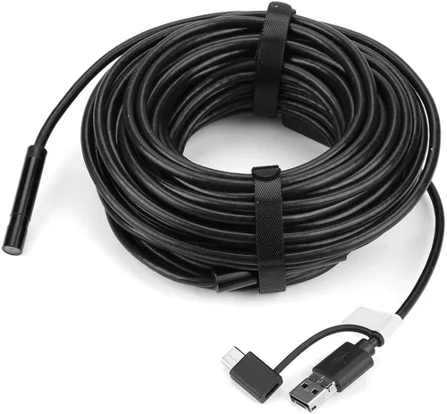 Miniatura 6 de Endoscopio Fydun USB endoscopio 1pc negro 49.2 ft USB endoscopio con cámara de 2 megapíxeles para inspección de coches de tubería