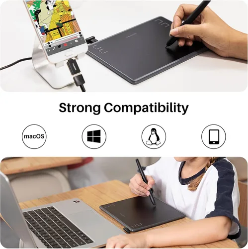 Miniatura 6 de HUION Inspiroy H430P - Tableta gráfica de 4.8 x 3 con lápiz sin batería, 4 teclas de acceso rápido, tableta artística para dibujar, escribir
