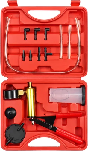 Miniatura 10 de JoyFans Kit de purgador de freno de mano 2 en 1, líquido de embrague de freno de un solo hombre, sistema de purga de líquido de dirección asistida