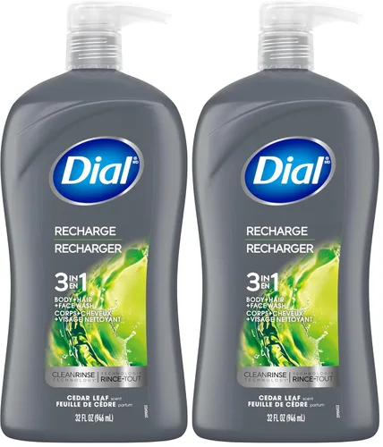 Miniatura 9 de Dial Men 3 en 1 Gel para Cuerpo, Cabello y Cara, Recarga, 32 fl oz, Aroma a Hojas de Cedro, Limpia Profunda y Suavemente la Piel con Tecnología
