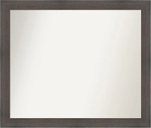 Miniatura 82 de Amanti Art Espejo de pared personalizado no biselado (24 x 27 pulgadas), marco estrecho de nogal chipre - varios tamaños personalizados - Espejo