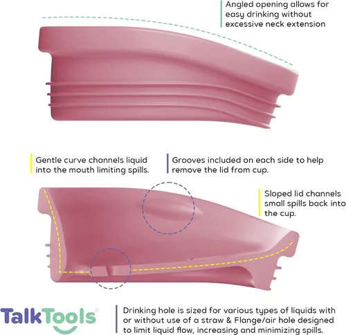 Miniatura 8 de TalkTools ITSY - Taza de entrenamiento de silicona para bebé, taza pequeña con popote para bebé, antifugas, a prueba de derrames y sin BPA