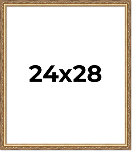 Miniatura 309 de Poster Palooza Marco de fotos de madera maciza ornamentada dorada de 3 x 3 pulgadas, ancho de moldeo de 1.25 pulgadas, con plexiglás acrílico UV