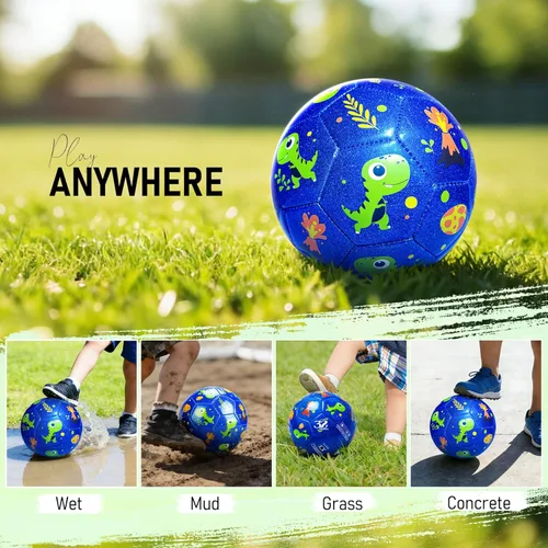 Miniatura 6 de Richball Balón de fútbol para niños pequeños, tamaño 2, pelota de fútbol para niños de 3 a 5 años, juguete de actividades al aire libre para niños