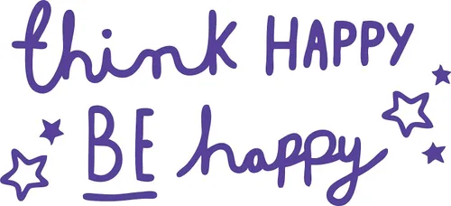 Miniatura 7 de Decaltor Think Happy Be Happy - Calcomanía para pared, con texto en inglés "Think Happy Be Happy" (texto en inglés) con texto en inglés "Think Happy